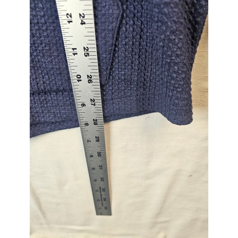 All in Motion Mens Textured Pullover Hoodie Navy Blue Athletic Sweatshirt Large - Picture 8 of 9